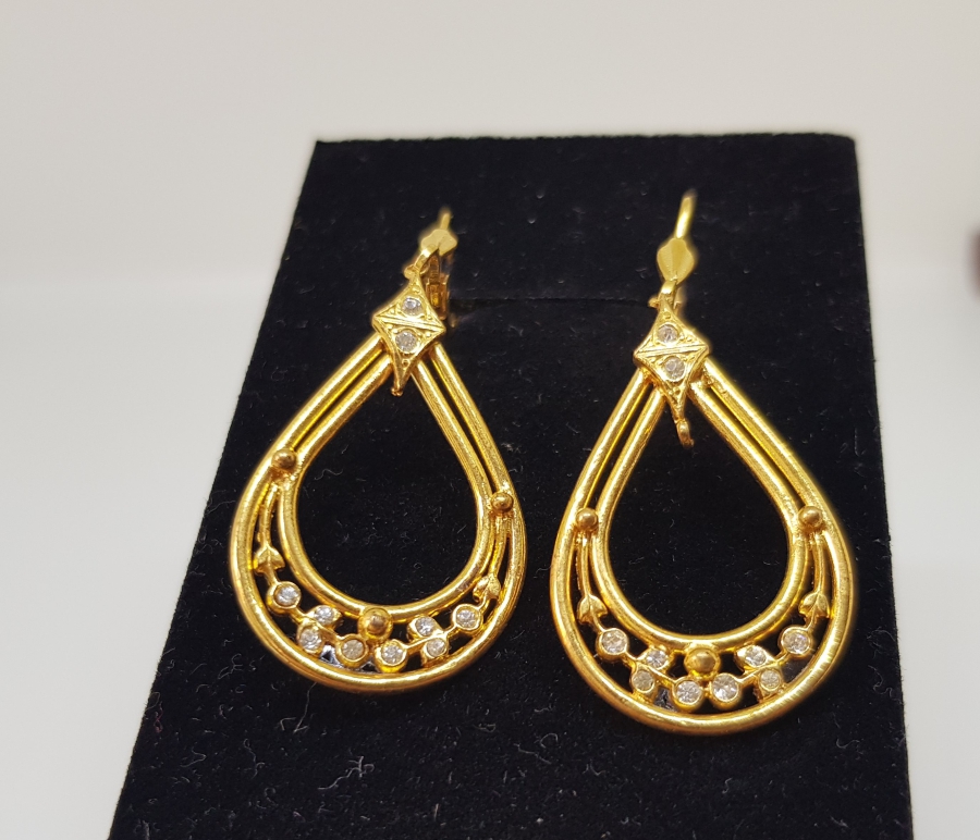 ANTİKA ALTIN KAPLAMA KÜPE