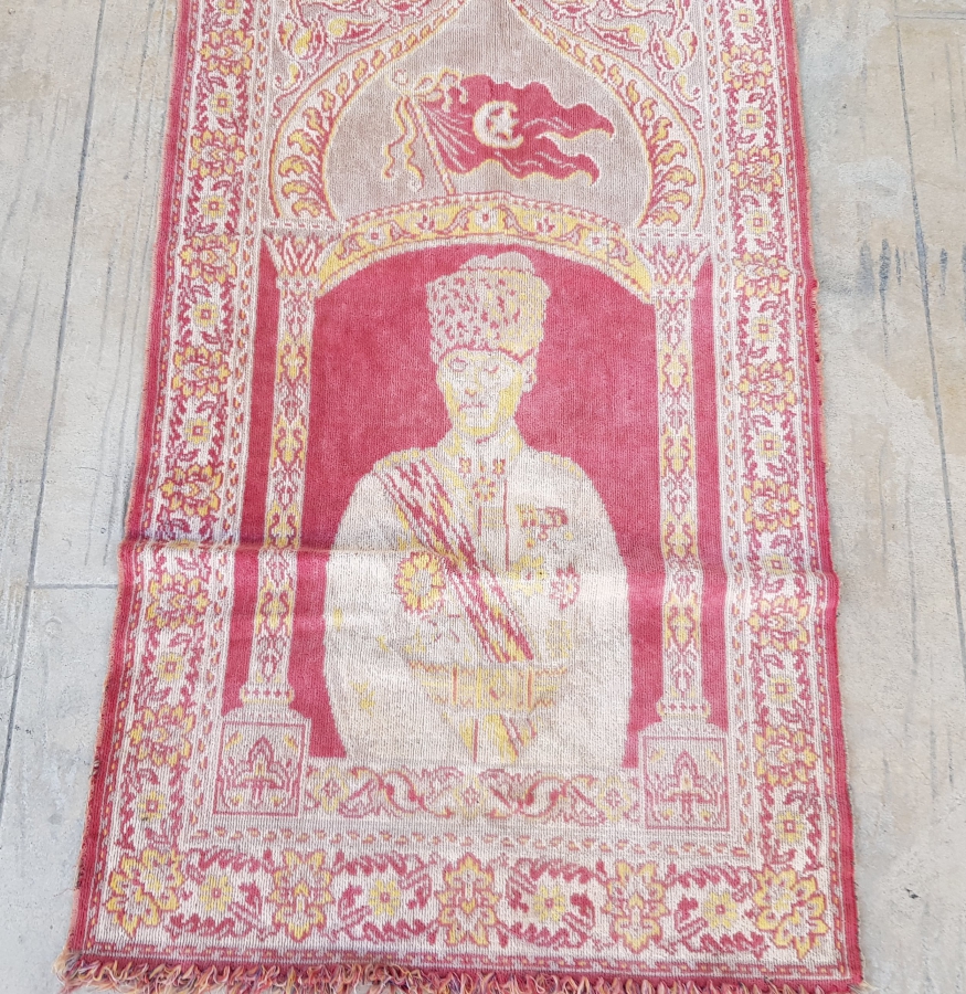 KURTULUŞ SAVAŞI DÖNEMİ ÇOK NADİR ATATÜRKLÜ DUVAR HALISI