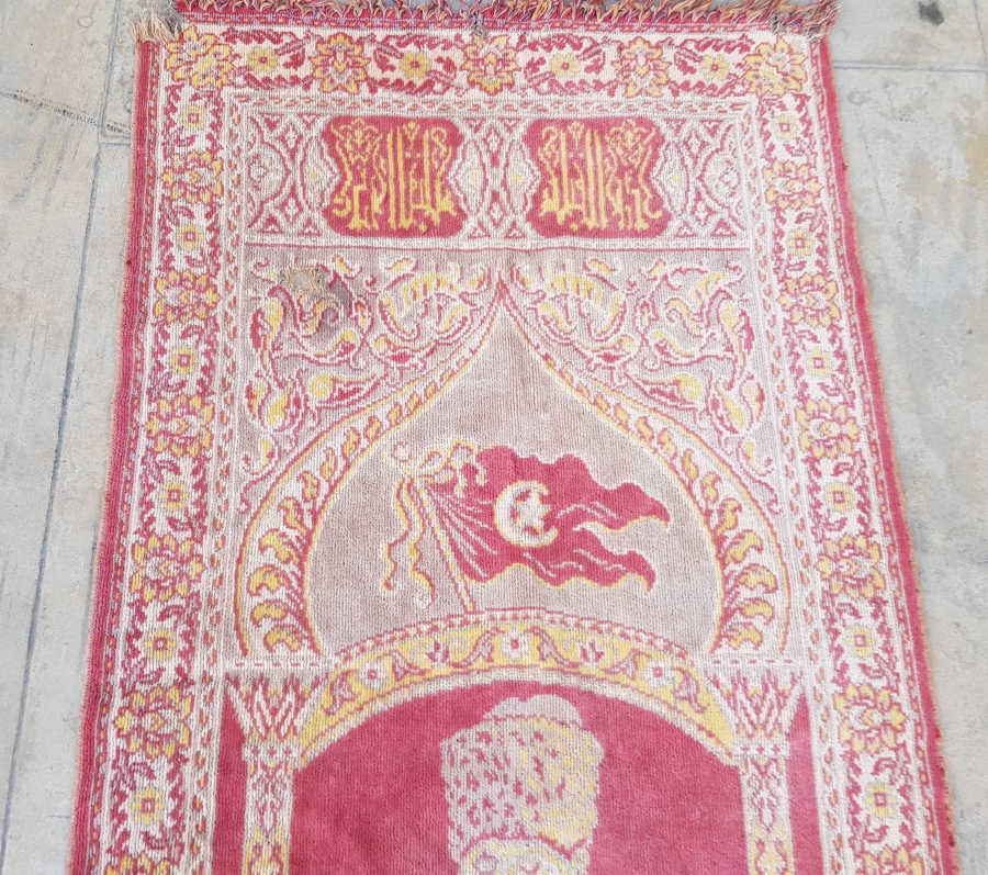 KURTULUŞ SAVAŞI DÖNEMİ ÇOK NADİR ATATÜRKLÜ DUVAR HALISI