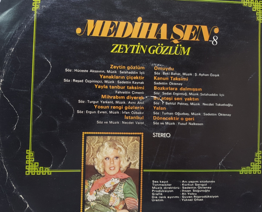 MEDİHA ŞEN SANCAKOĞLU ZEYTİN GÖZLÜM 33 LP LONGPLAY PLAK