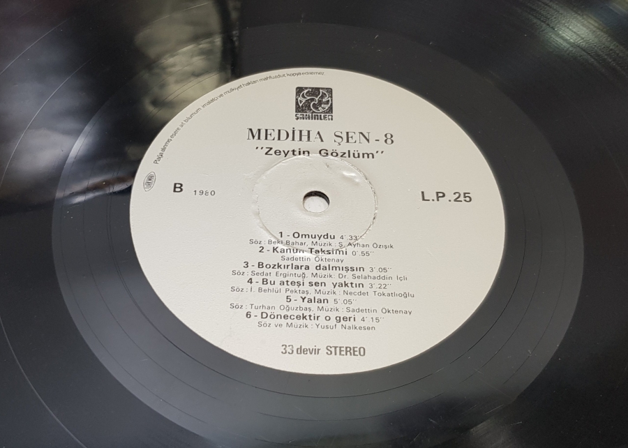 MEDİHA ŞEN SANCAKOĞLU ZEYTİN GÖZLÜM 33 LP LONGPLAY PLAK