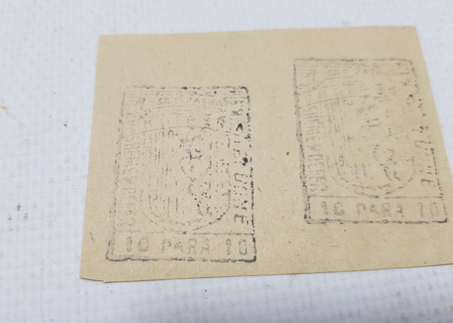 ESAT PAŞA'NIN ARNAVUTLUK DEMİR YOLLARINI YAPARKEN BASTIRDIĞI BİR ÇİFT NADİR 10 PARA