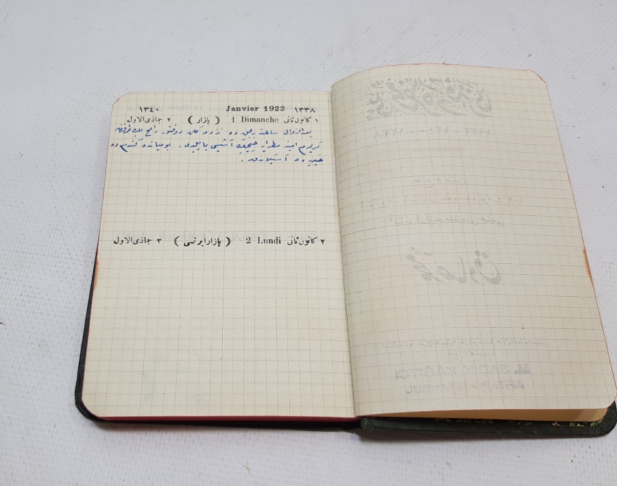 1922 TARİHLİ OSMANLICA EL YAZMA GÜNLÜK