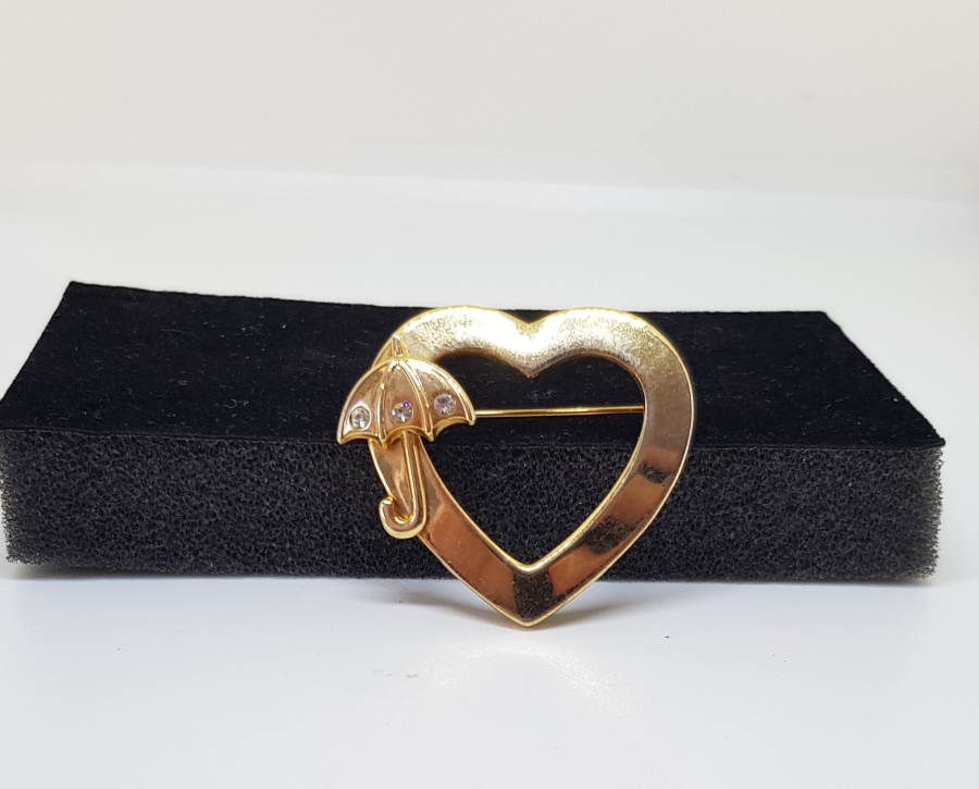 ANTİKA ALTIN KAPLAMA BROŞ