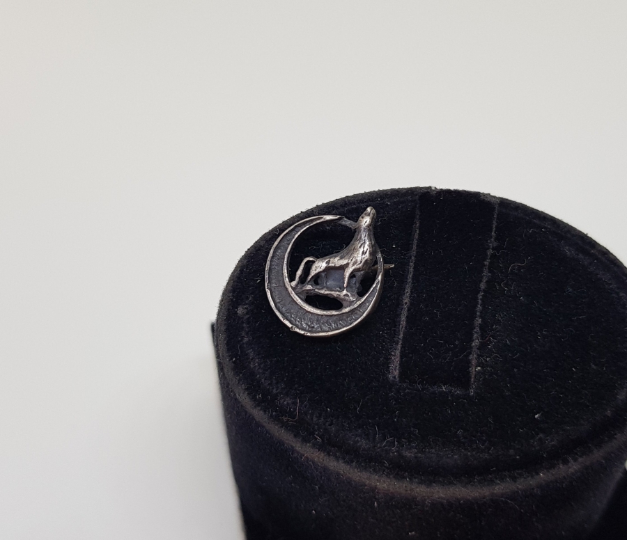 HİLAL VE BOZKURT TEMALI GÜMÜŞ ROZET