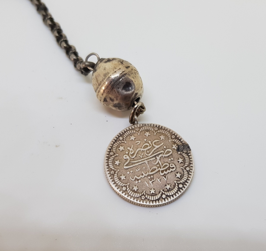 OSMANLI PARALI GÜMÜŞ TESPİH PÜSKÜLÜ