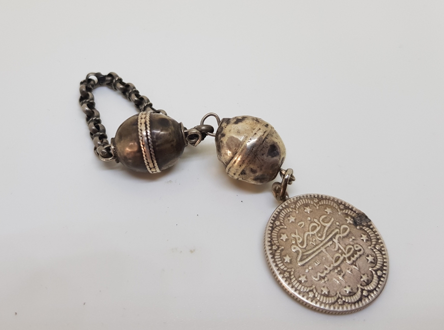 OSMANLI PARALI GÜMÜŞ TESPİH PÜSKÜLÜ