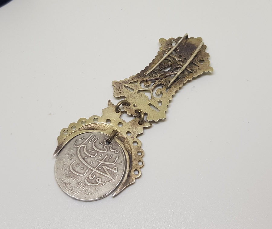 ORİJİNAL AY YILDIZLI GÜMÜŞ ASKISIYLA NADİR FORMDA YUNAN HARBİ MADALYASI