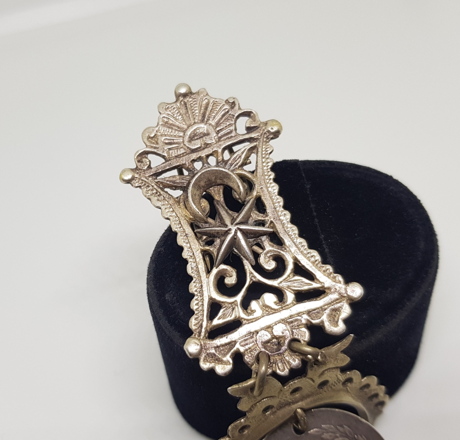 ORİJİNAL AY YILDIZLI GÜMÜŞ ASKISIYLA NADİR FORMDA YUNAN HARBİ MADALYASI