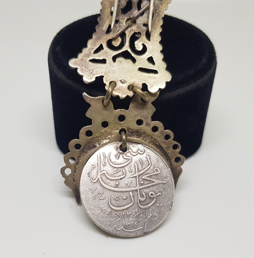 ORİJİNAL AY YILDIZLI GÜMÜŞ ASKISIYLA NADİR FORMDA YUNAN HARBİ MADALYASI