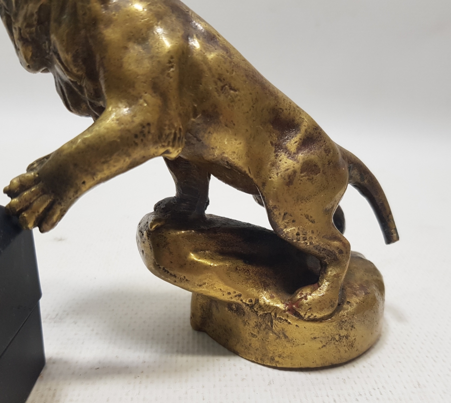 SANATÇI İMZALI 1900 BAŞLARI BRONZ ASLAN FİGÜRÜ