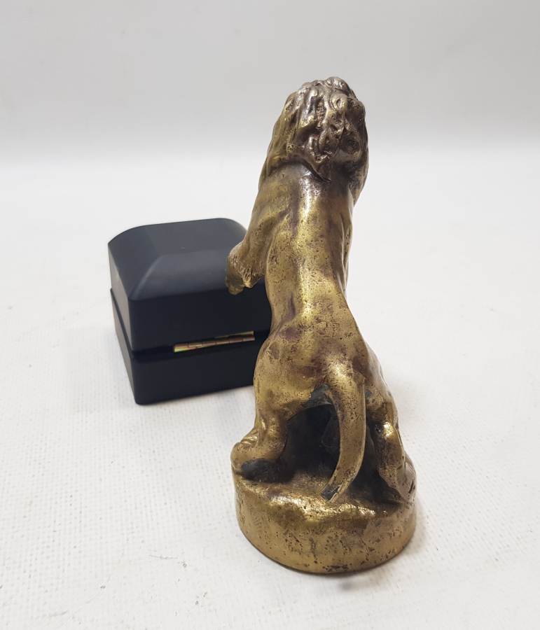 SANATÇI İMZALI 1900 BAŞLARI BRONZ ASLAN FİGÜRÜ