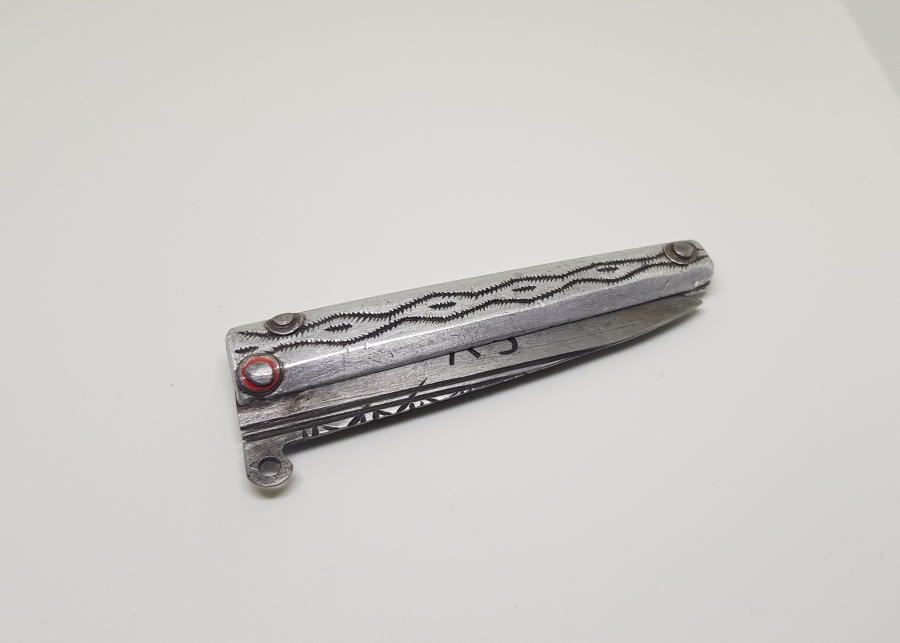 ÜZERİ OSMANLICA YAZILI TAMAMI EL YAPIMI ESARET YADİGARI SAATÇİ ÇAKISI