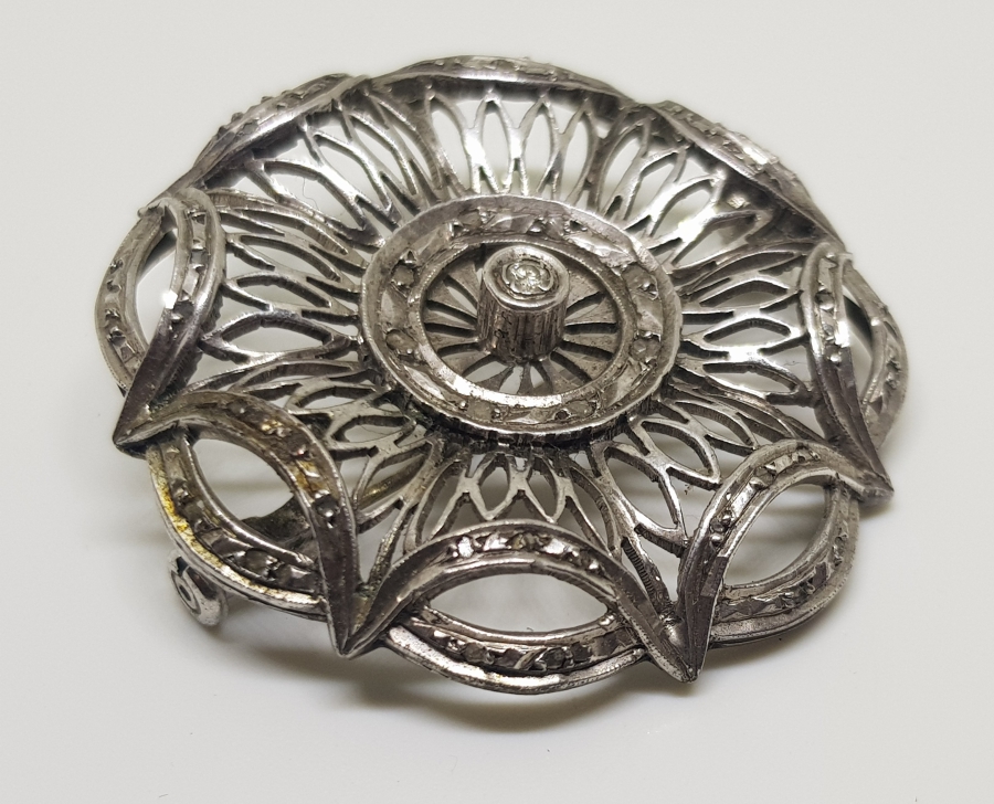 OSMANLI DÖNEMİ ELMAS VE PIRLANTA TAŞLI BROŞ