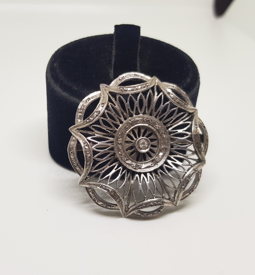 OSMANLI DÖNEMİ ELMAS VE PIRLANTA TAŞLI BROŞ