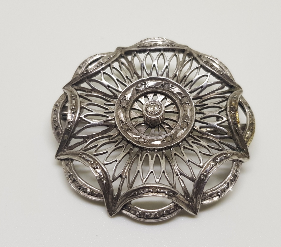 OSMANLI DÖNEMİ ELMAS VE PIRLANTA TAŞLI BROŞ