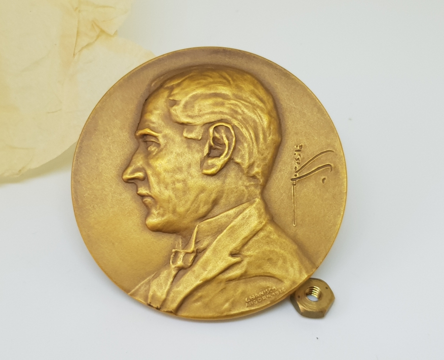 OSMANLICA GAZİ MUSTAFA KEMAL İMZALI BÜYÜK BOY ATATÜRK MADALYON