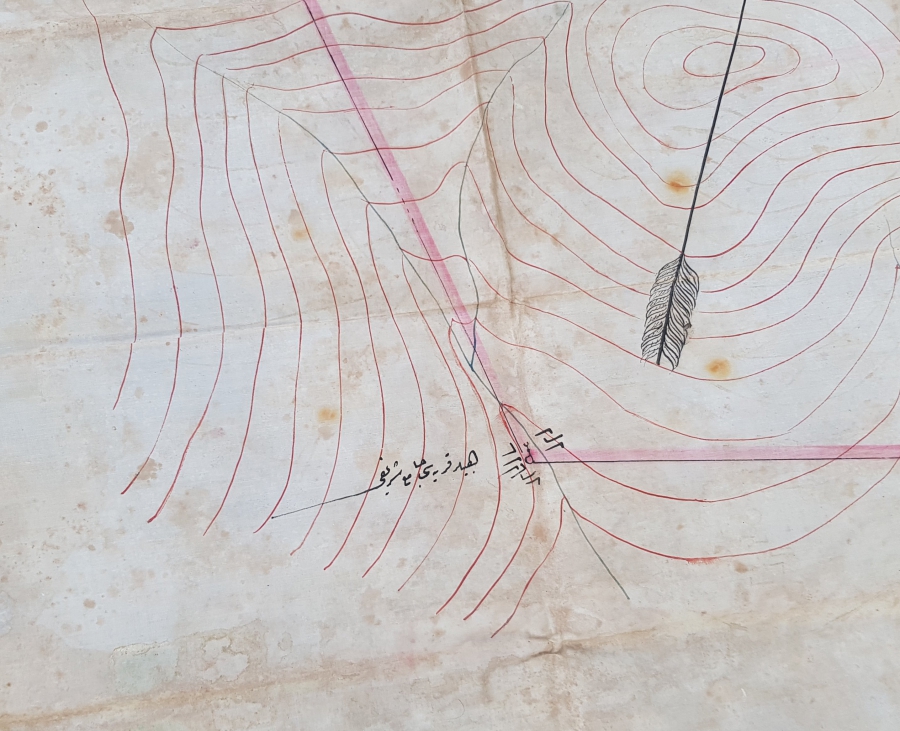 OSMANLI DÖNEMİ EL ÇİZİMİ ÇOK NADİR DEV BOY BALIKESİR İLE İLGİLİ MADEN HARİTASI