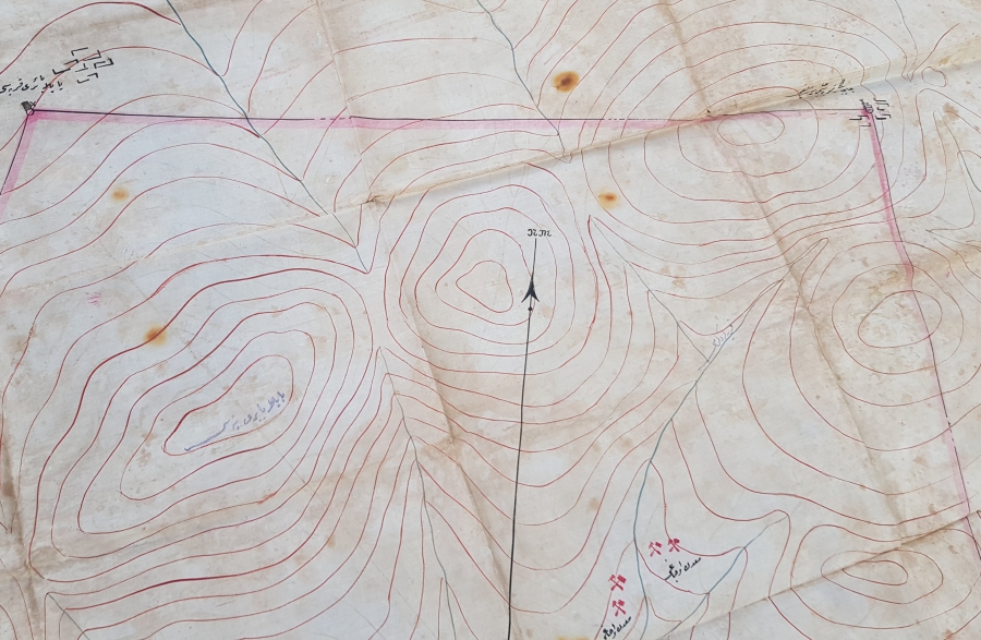 OSMANLI DÖNEMİ EL ÇİZİMİ ÇOK NADİR DEV BOY BALIKESİR İLE İLGİLİ MADEN HARİTASI