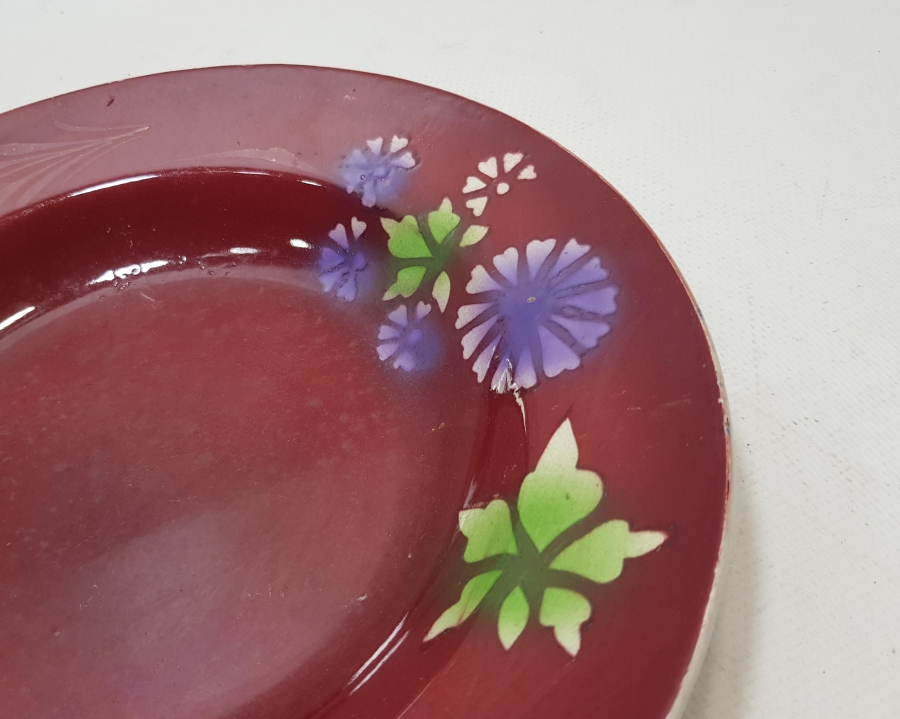 OSMANLI DÖNEMİ ALTI DAMGALI PORSELEN TABAK