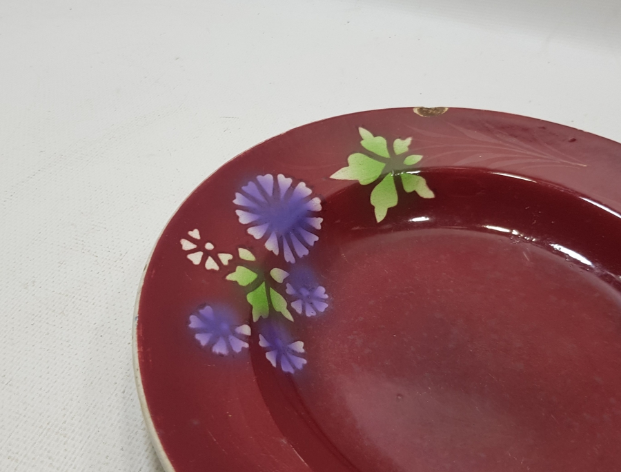 OSMANLI DÖNEMİ ALTI DAMGALI PORSELEN TABAK