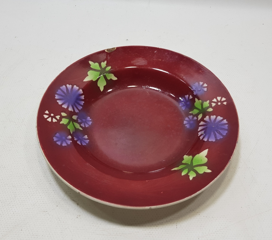 OSMANLI DÖNEMİ ALTI DAMGALI PORSELEN TABAK