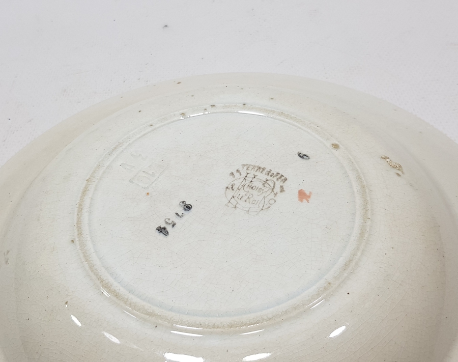 OSMANLI DÖNEMİ ALTI DAMGALI PORSELEN TABAK