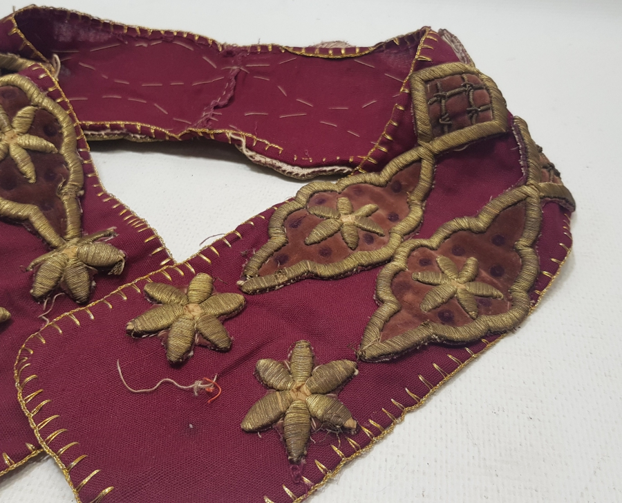 OSMANLI DÖNEMİ SIRMALI APLİKLERDEN YAPILMIŞ ANTİKA KEMER