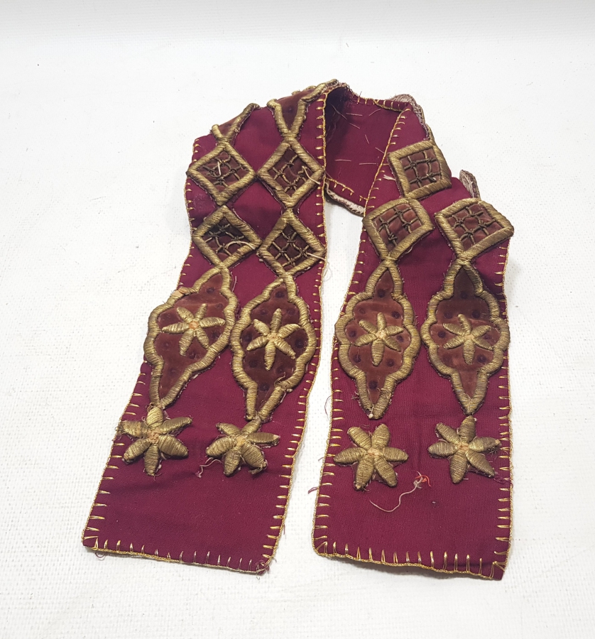 OSMANLI DÖNEMİ SIRMALI APLİKLERDEN YAPILMIŞ ANTİKA KEMER