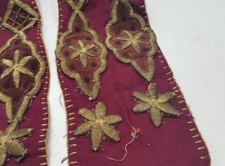 OSMANLI DÖNEMİ SIRMALI APLİKLERDEN YAPILMIŞ ANTİKA KEMER