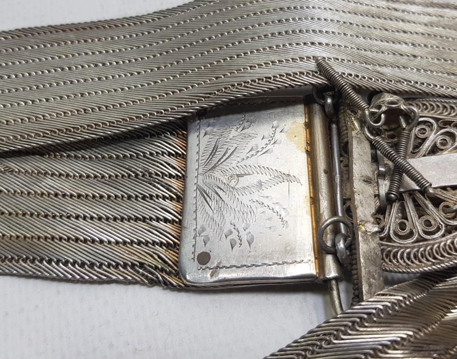 HER PARÇASI TUĞRALI VE DAMGALI TRABZON İŞİ HASIR ÖRME GELİN KEMERİ