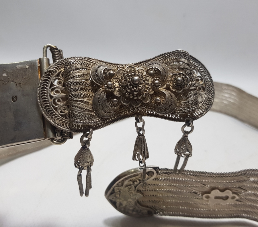 HER PARÇASI TUĞRALI VE DAMGALI TRABZON İŞİ HASIR ÖRME GELİN KEMERİ