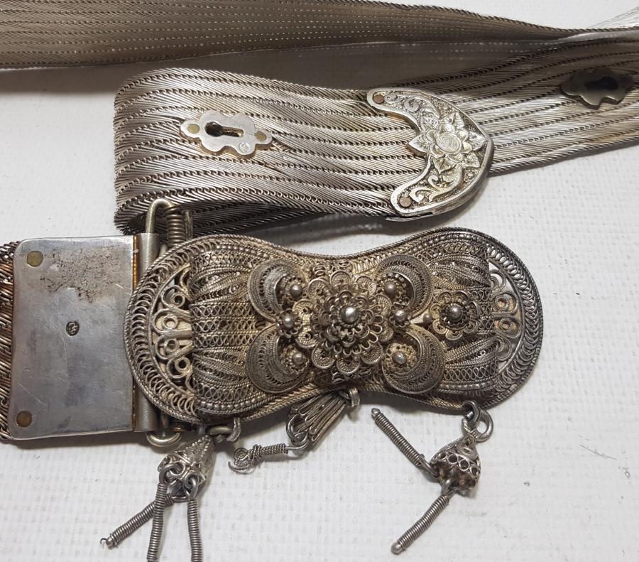 HER PARÇASI TUĞRALI VE DAMGALI TRABZON İŞİ HASIR ÖRME GELİN KEMERİ