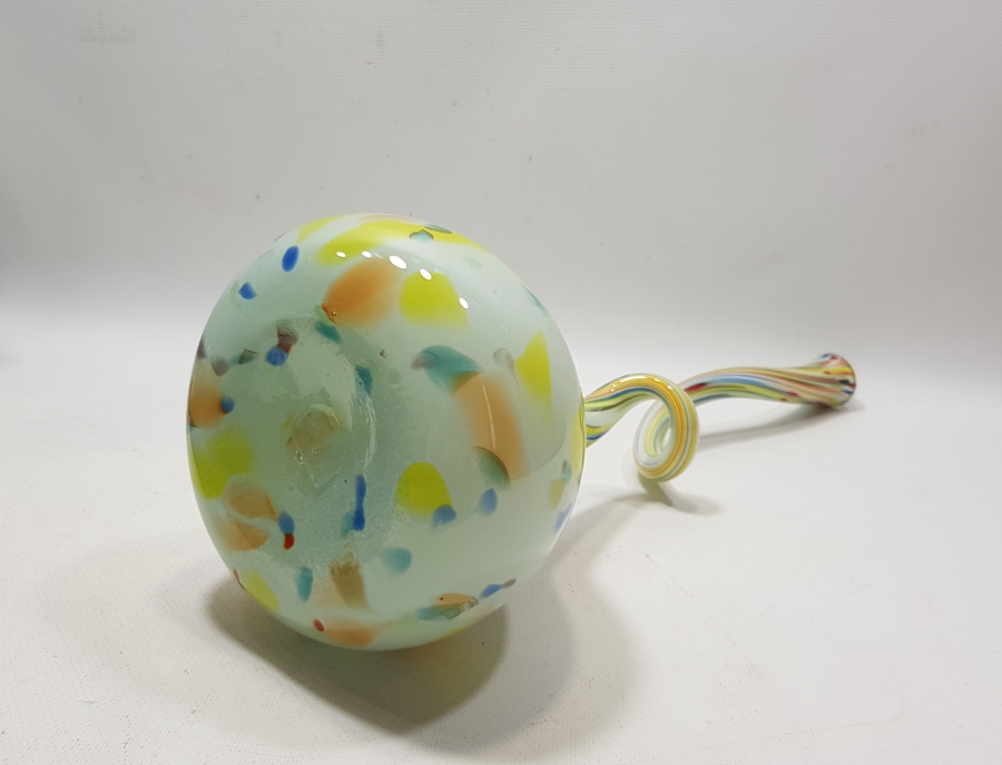 BALGAMLI MODEL KOPARMA İŞÇİLİKLİ ÜFLEME CAMDAN MAMUL ANTİKA VAZO