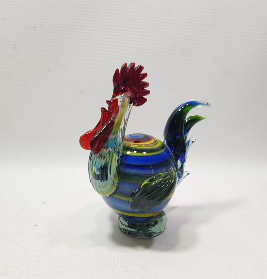 ANTİKA MURANO HOROZ FİGÜRÜ