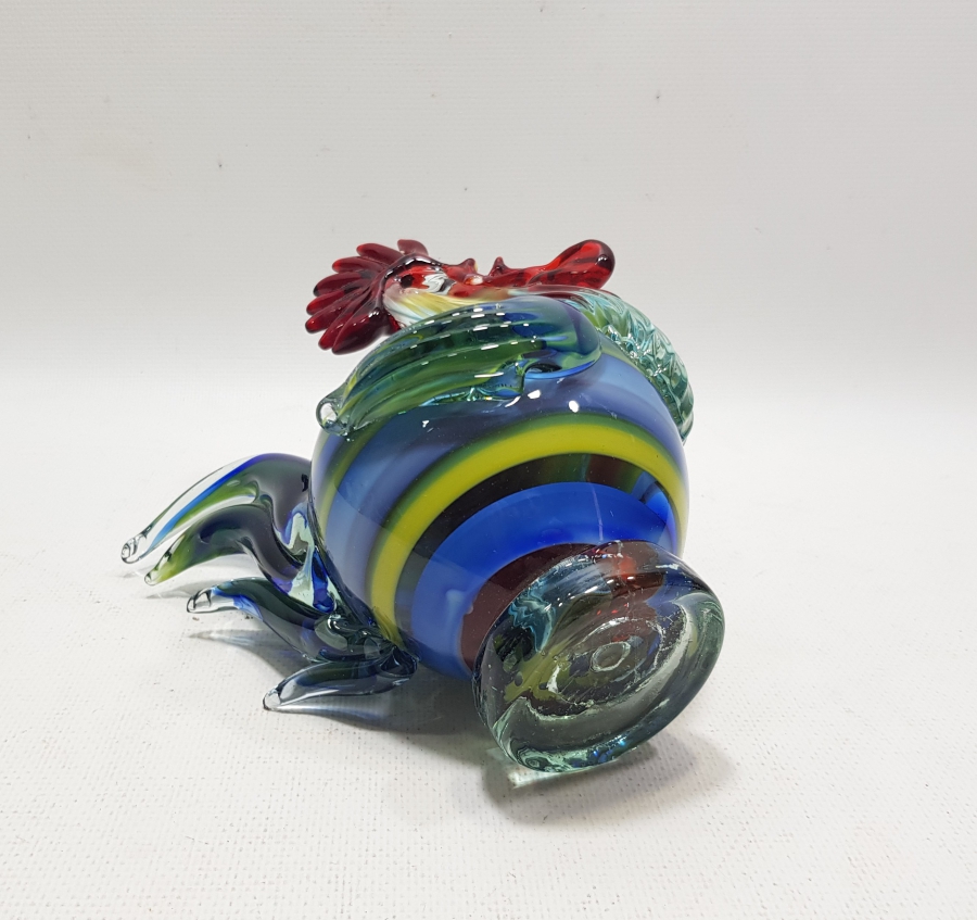 ANTİKA MURANO HOROZ FİGÜRÜ