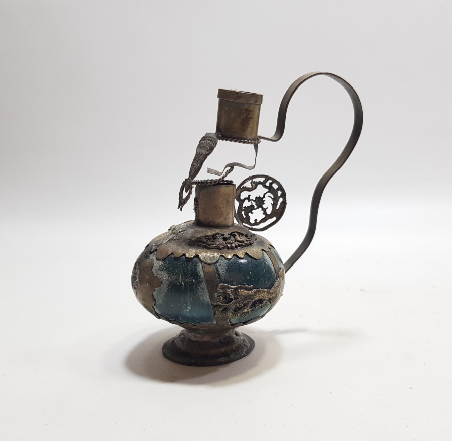 ALTI DAMGALI UZAKDOĞU İŞİ HALİYLE KONDİSYONDA METAL OBJE