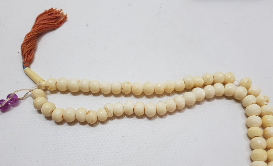 OSMANLI DÖNEMİ DEVE KEMİĞİNDEN MAMUL 99LUK NAMAZ TESPİHİ - ZİKİR TESPİHİ