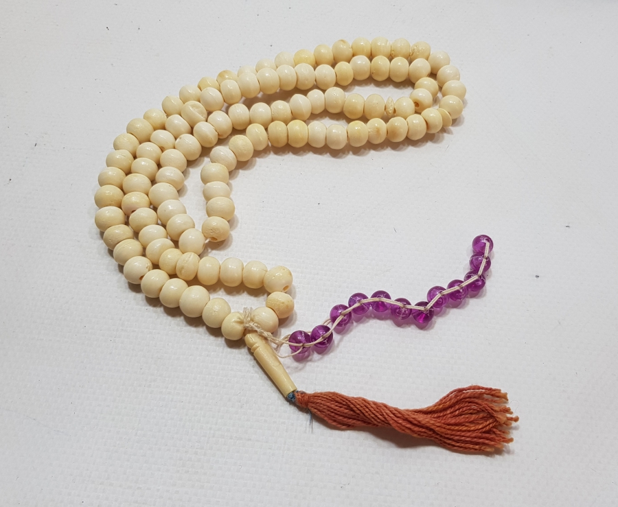 OSMANLI DÖNEMİ DEVE KEMİĞİNDEN MAMUL 99LUK NAMAZ TESPİHİ - ZİKİR TESPİHİ