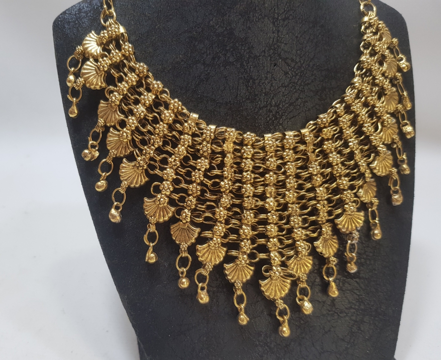 OSMANLI DÖNEMİ ALTIN VERMEYLİ BÜYÜK BOY GELİN DÖŞLÜĞÜ - GERDANLIK