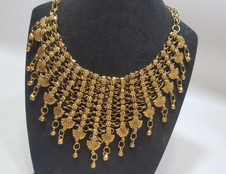 OSMANLI DÖNEMİ ALTIN VERMEYLİ BÜYÜK BOY GELİN DÖŞLÜĞÜ - GERDANLIK