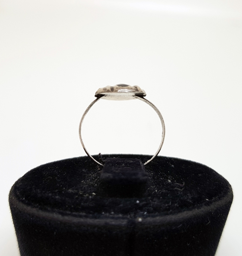 OLTU TAŞLI ÖZEL YAPIM ANTİKA GÜMÜŞ YÜZÜK