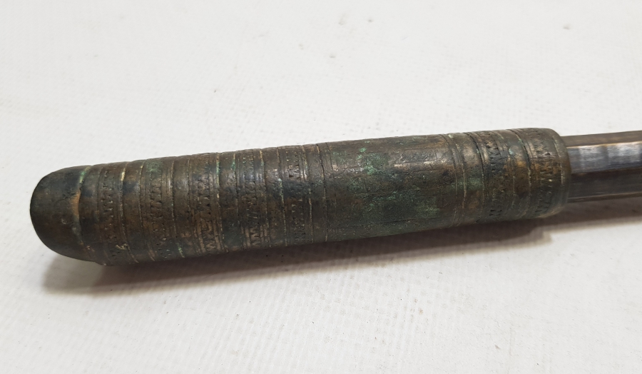 OSMANLI DÖNEMİ ÜZERİ İŞLEMELİ BRONZ BARUT ÖLÇER