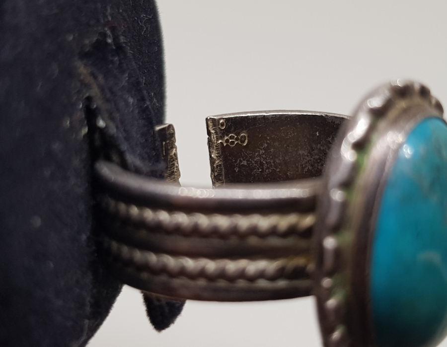 TURKUAZ TAŞLI ANTİKA GÜMÜŞ YÜZÜK