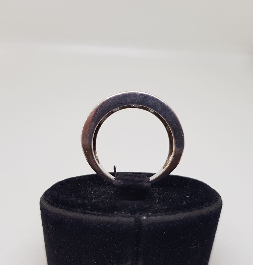 SİTRİN TAŞLI YARIM TAM TUR MODEL GÜMÜŞ YÜZÜK