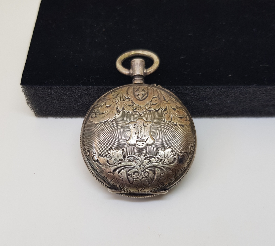 OSMANLI DÖNEMİ RUM İŞİ GÜMÜŞ CEP SAATİ KASASI