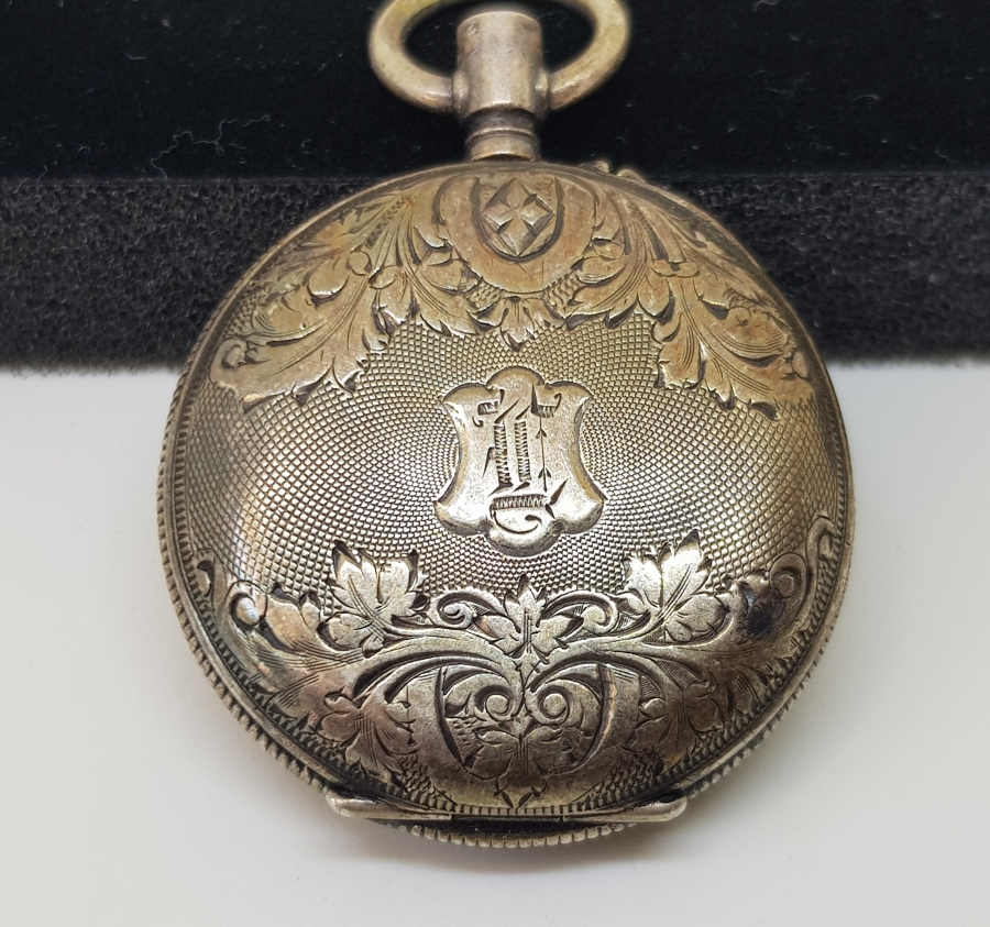 OSMANLI DÖNEMİ RUM İŞİ GÜMÜŞ CEP SAATİ KASASI