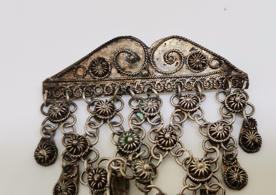 OSMANLI DÖNEMİ EL YAPIMI GÜMÜŞ BROŞ