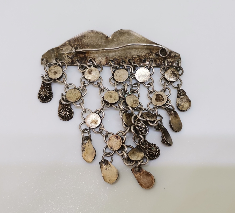 OSMANLI DÖNEMİ EL YAPIMI GÜMÜŞ BROŞ