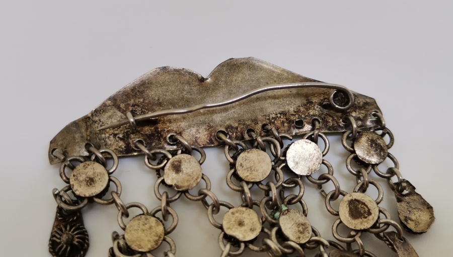 OSMANLI DÖNEMİ EL YAPIMI GÜMÜŞ BROŞ